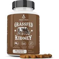 Ancestral Supplements Grass Fed Beef Kidney Supplement, 3000mg, 180 Ct | DAO enzyme-rich formula for