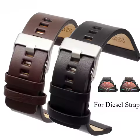 Exquisite Elegant Genuine Leather Watchbands for Diesel Dz4343 Dz4405 Dz7257 Dz4423 Breathable Strap