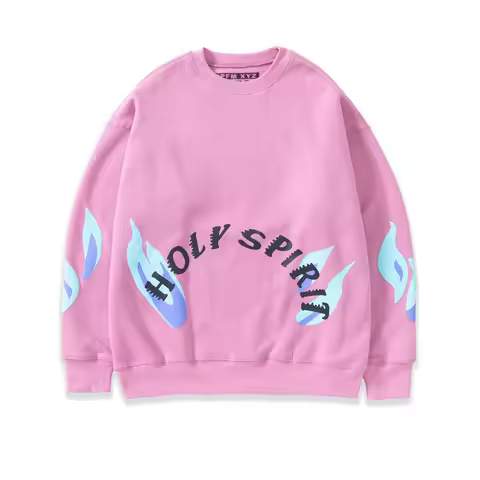 Foam Print Pink Kanye West Sunday Service Holy Spirit CPFM.XYZ Sweatshirts Women Men Crewneck Hoodie