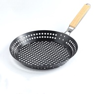 Big Size Stainless Steel Non-stick Folding BBQ Grill Tray Outdoor Camping Vegetable Pancake Beef Tra