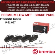 BREMBO GENUINE DISC BRAKE PAD FRONT FOR PEUGEOT 406 [8B, 8C] '97-04YR / 607 [9D] '00-06YR / CITROEN 