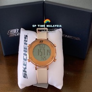 Skechers SR6168 Magnolia Women's Quartz Digital Rose Gold-Tone Case Blush Pink Silicone Strap Watch 