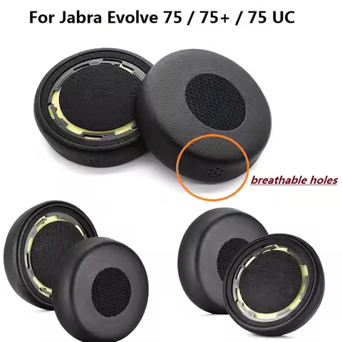 Ear pads For Jabra Evolve 75 / 75+ / 75 UC Headphones Replacement Ear cushions soft memory foam ear 