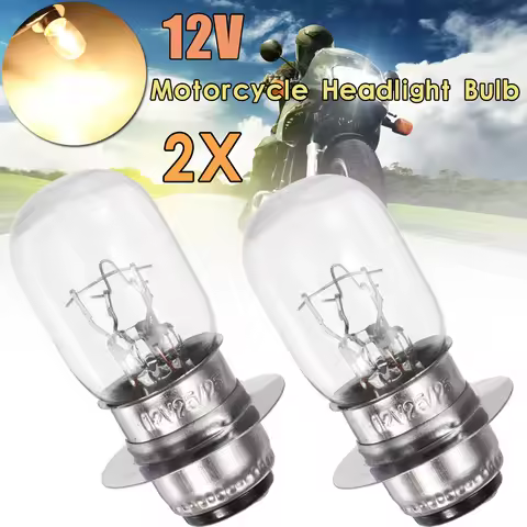 1/2/4x 12V 25/25W Motorcycle Halogen Headlight Bulb Double Filament PX15D P15D T19 P15D-25-1 Quad Di