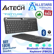 (ALLSTARS : Accessories PROMO) A4Tech FBK25 Quietkey FSTYLER Bluetooth and Wireless 2.4GHz Keyboard 