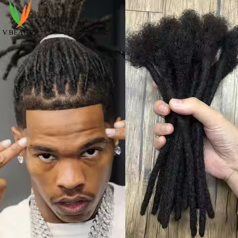 6-20inch Dreadlock Extensions Real Human Hair For Man/Women 0.6cm Wedth Permanent Loc Extensions Bra