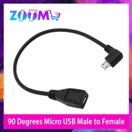 90 DEGREES MICRO USB MALE TO FEMALE USB CABLE EXTEND ADAPTER