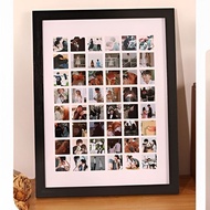 Multi-Grid Plaid Photo Frame Fallen Leaf Specimen Collection Photo Frame Couple Gift Table 24/36/48 