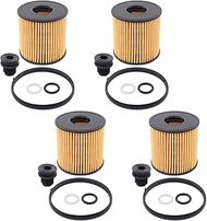ApplianPar Pack of 4 Engine Oil Filter with Seals for Elantra Sonata Kona Replace 26320-2J000