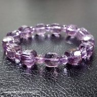 Natural Bolivian Amethyst Faceted Cube Bracelet