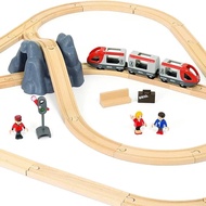 DIY Wooden Train Track Set Compatible With All Major Brands Toys For Children Wooden Railway Toy Road Essories Toy Kids Gift