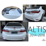 現貨 品-- TOYOTA 2014-2018 ALTIS 11代 11.5代 運動版 式樣 擾流板 鴨尾 尾翼