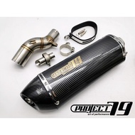 Project79 Honda CBR F X 500 2013-2017 Exhaust Piping Slip On Muffler Project79 QPM04SV/BK/CB/CCB CBR