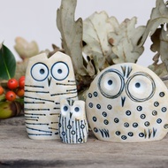Creative Owl Decoration Statue Sculpture Set for Bookshelf Decoration Home Balcony Decoration