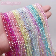 ANDIN 10pcs Loose Spacer Beads, Glass DIY Bicone Crystal Beads,  Colorful 4mm Austria Faceted Crysta