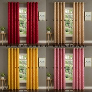 Jacquard Fabric Curtain Window Ring Curtain 4ft-8ft Curtain Aesthetic Curtain | 1-2 Days Process