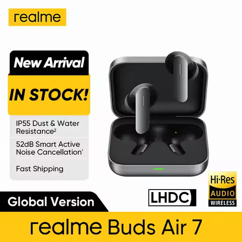 realme Buds Air 7 TWS Earphone 52dB Noise Cancellation 52 Hours Battery Life 12.4mm Bass Driver LHDC