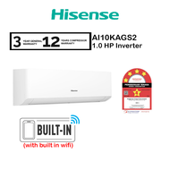 (SEDA) Hisense 1.0HP (CBGS) Air Cond Inverter R32 Air Conditioner AI09CBGS / KAGS AI10KAGS2 Built in