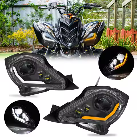 E24 ATV Headlight for Yamaha Raptor 700R 700 YFZ450 450R 450X Wolverine 450 350 Raptor 250 350 2006-