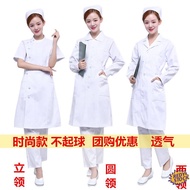 【Ready Stock】❀ CUTTING Scrub Baju Scrub TOP ONLY Nurse uniform, long sleeve women's round neck, slim hospital overalls, college medical uniforms, short-sleeved western collar st