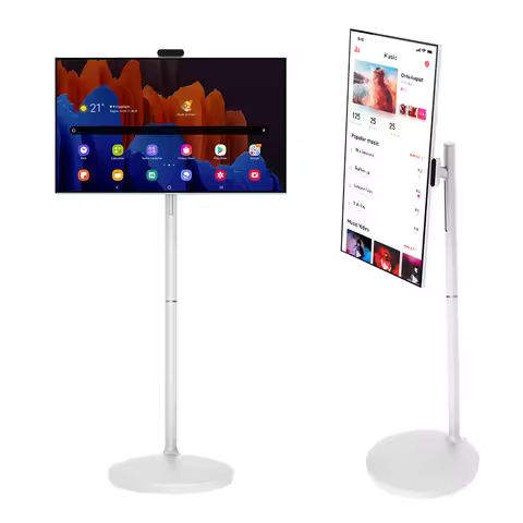 32 Inch Movable TV Capacitive Smart Portable Full HD LED Backlit Android Display Digital Signage Whi