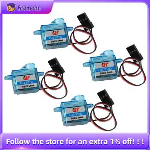 1/2/4 PCS GH-S37D Micro Digital Servo Motor 3.7g Super Light 90 Degree for RC Plane/Helicopter/Boat/
