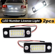 2Pcs For Audi A8 D3 2002-2006 2007 2008 2009 2010 Car Rear White LED License Plate Light Number Lamp