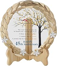 45th Anniversary Wedding Gifts Crystal Plate with Gold Leaf Wreath - 45th Anniversary Wedding Gifts 