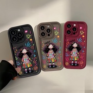 For infinix Hot 8 9 Pro 10 Lite 9 Play 10 Play 11 Play 12 Play 12i 20 Play Hot 30 Play 30i X665E Cute Little Girl Color Fireworks Graffiti Angel Eyes Case