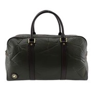 二手 Hunting World Boston 包，尼龍，卡其色，A4 尺寸，雙拉鍊，男女通用。