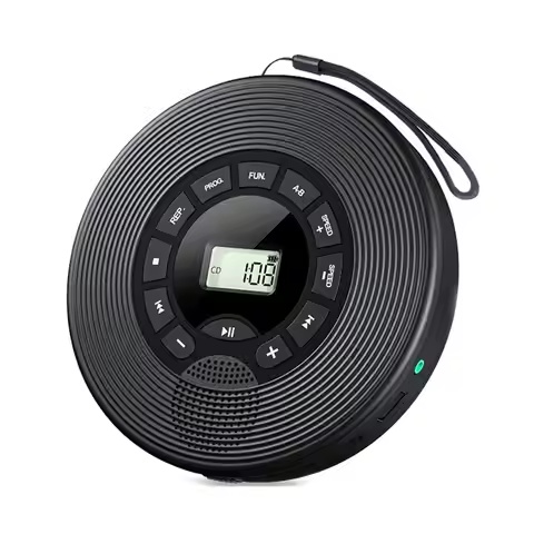 Anti-Skip Portable 1500Mah Bluetooth CD Player With FM Transmitter Headphones AUX USB For Car Discma