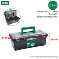 ISKU Tool Box Plastik 2 Susun 14 17 19 Inch Jumbo Kotak Perkakas Tebal Anti Pecah Storage Box Tempat