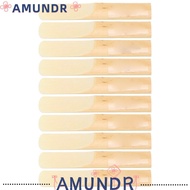 AMUNDR 10pcs ​Bb Clarinet Reed​, ​Plastic Box Packaging​ ​Thinner Reed Tip​ ​Clarinet Reed​, ​B Flat
