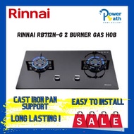 Rinnai RB-712N-G 2-Inner Burner Built-in Gas Hob Gas Stove Cooker Hob Dapur Gas Battery Ignition Top