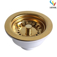 Corrosion Resistant Stainless Steel Sink Dish Drainer Strainer with Gold Plating