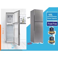 Midea (Fast +Safe Delivery) 2 Door Refrigerator MD-222V/PETI AIS,PETI SEJUK 2 PINTU P/S:( COLOUR, SILVER/BLACK +RM55)