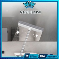 Floor Brush Broom Sweeper Toilet Broom Brush with Squeegee Floor Wiper Bathroom Cleaning Brush Scrub