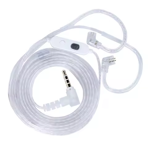 KZ M2 Dual Mic Silver Plated Cable Headphone Cord Type-C/3.5MM Upgrade Cable Earphone Cable Headset