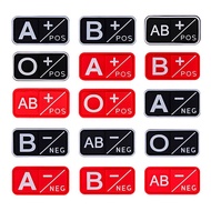 3D PVC A + B + AB + O + Positive POS Blood Type Chapter Patch Tactical Morale Badge