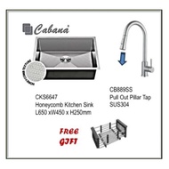 Cabana CKS6647SS Honeycomb Kitchen Sink + CB889SS Pull out Tap