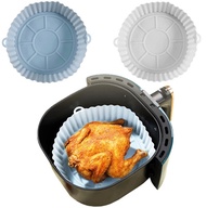 Silicone Air Fryers Oven Baking Tray Pizza Fried Chicken Air Fryer Accessories Round Reusable Air Fr