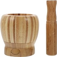 EXCEART Wood Mortar and Pestle Set Spice Garlic Pill Smasher Crusher Grinder Guacamole Bowl for Spices Seasonings Pastes