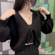 Oversized Knitted Strap Bolero Strap Bolero Cardigan/