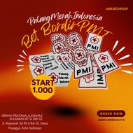 MERAH PMI BET NEAT EMBROIDERY (INDONESIAN RED CROSS) SIZE 6-10CM