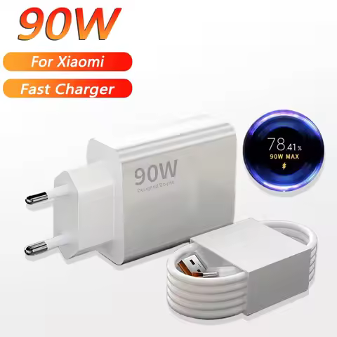 90W 6A Turbo Fast Wall Charger for Xiaomi 11 12 Lite 13T 14 Ultra Redmi Note 11T 12T 13 15Pro POCO F
