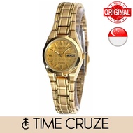 [Time Cruze] Seiko 5 SYMH22J Automatic Japan Made 21 Jewels Gold Tone Stainless Steel Gold  Dial Women Watch  SYMH22J1