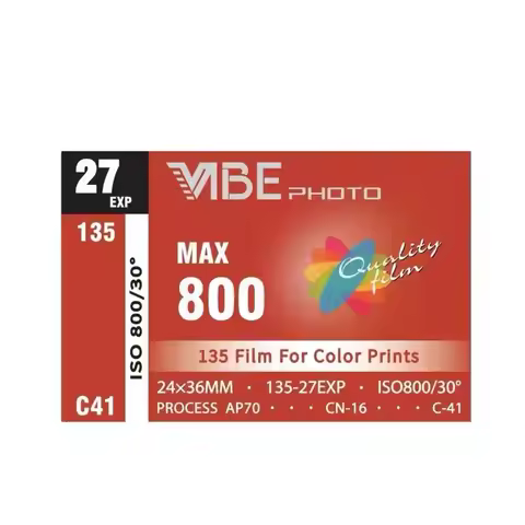 In Stock VIBE Max 800 Color Film 135 Negative ISO 800 Film 27EXP/Rolls 1-10Rolls for Kodak Camera Fi