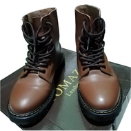 💥💥SALES💥💥READY STOCK TOMAZ High Cut Leather Boots (Dark Brown) (Size = EURO/41, UK/7, US/8)
