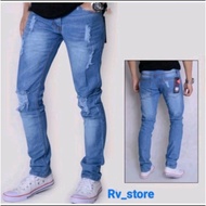 Ag STORE - Trendy men's long ripped jeans - distro long slimfit men's jeans
