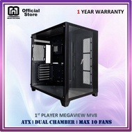 1ST PLAYER MEGAVIEW MV8 ATX Dual Chamber Tempered Glass Aquarium Casing PC Chassis with GPU Stand Support - Max 10 Fans